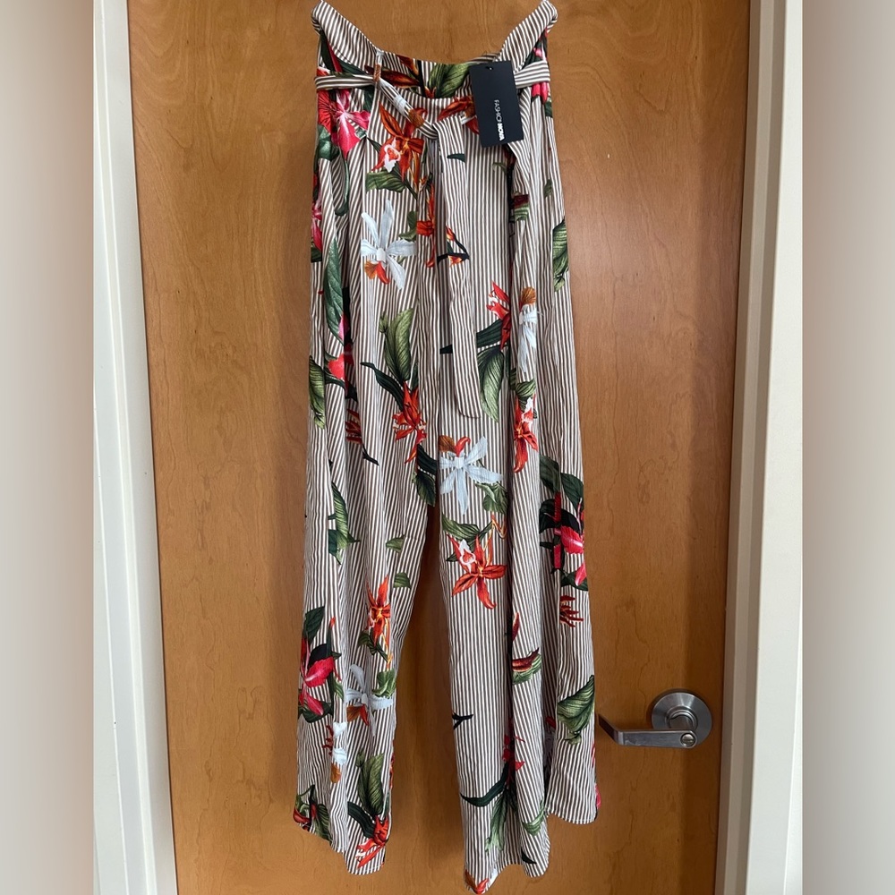Pinstripe and floral pant